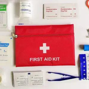 [골드스마일]WL 휴대용 구급 파우치 레드(20X13.5cm)