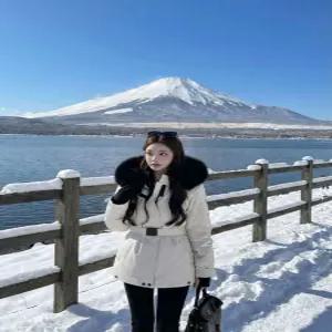 여성 스키복 자켓 벨트 다운 슬림핏 폭스모피