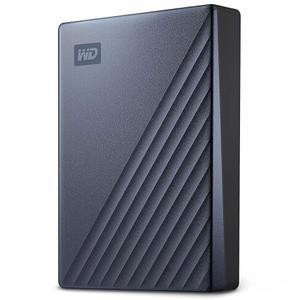 WD 5TB My Passport 울트라, 블루, 휴대용 외장 하드 드라이브, 랜섬웨어 방지 및 비밀번호 보호 기능이 있는 백업 소프트웨어, USB-C USB 3.1 - WDBFTM0050BBL-WESN