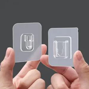 접착식 무타공 암수클립 다용도클립 벽부착홀더