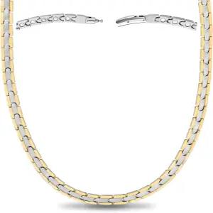 MagnetRX 티타늄 마그네틱 목걸이 - 여성 및 남성용 초고강도 55개 자석이 있는 효과적인 목걸이(실버 골드