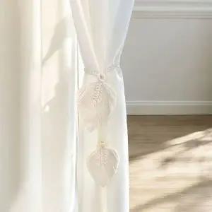 [골드스마일]내추럴 보헤미안 커튼 타이 커튼타이백 나뭇잎형 1P