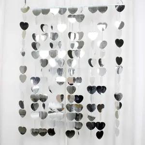 [콩심팥심]실버 스팽글 비즈발 인테리어장식10M