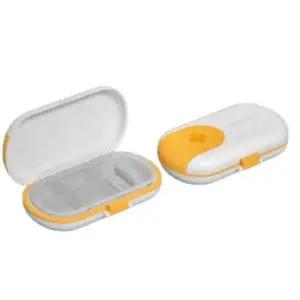 [콩심팥심]화이트 커팅 휴대용 알약 케이스 약케이스 약통