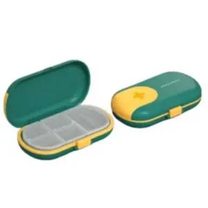 [콩심팥심]커팅 휴대용 알약 케이스 그린 보관함 약통