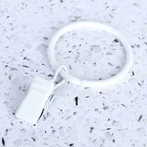 [콩심팥심]커튼 고리 집게 링 화이트 걸이