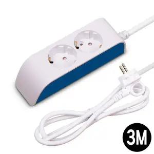 [하프클럽/알티피아]멀티탭 선이 안전한 하이탭 콘센트 2구 3M (16A)