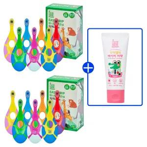 네이쳐러브메레 (1~3단계) 이지그립 애니멀 아기칫솔 7P+7P, 총 14P 모음전+[GIFT]치약 1단계 1개