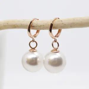 14k 12mm 진주 원터치 귀걸이 OPPE0186