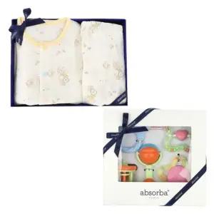 [갤러리아] (26신상,말띠,출산,백일,돌)비행기7부내의+딸랑이5중세트(A1B-1A382)