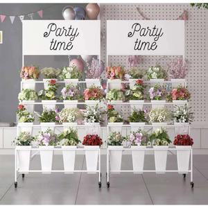 꽃집 진열대 꽃다발 양동이 이동식 야외 화통 꽃다발거치대 블랙 검은통 플라워샵 꽃마차