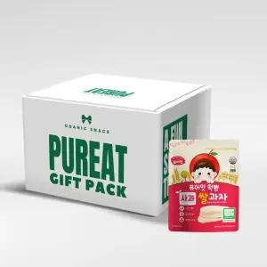 유기가공식품 (선물세트) 퓨어잇 유기농 떡뻥 10봉세트 선물용 간식박스
