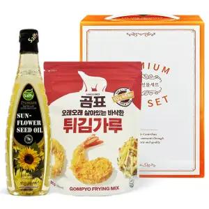 해바라기유+튀김가루2종 식용유선물세트 추석.명절.설.기름.포도씨.설선물