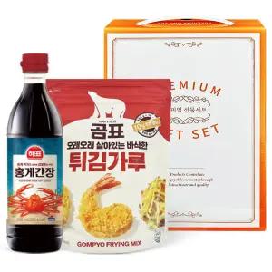 홍게간장500ml+튀김가루510g 식용유선물세트 해표 롯데 설날 추석 명절 국수