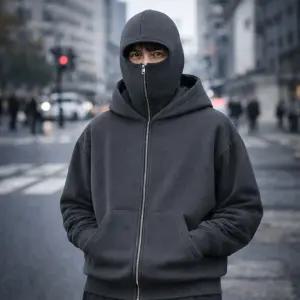 마리수 바라클라바 후드티 남여공용 기모 빅사이즈 오버핏 후드집업