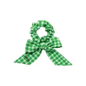(W) Emis Ribbon Check Scrunchie Green 이미스 리본 체크 스크런치 그린