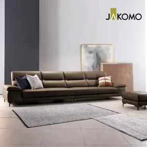 [자코모] 노바 6인 천연면피 소가죽 소파+스툴