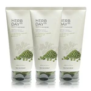 더페이스샵 허브데이 365 마스터 블렌딩 녹두 앤 쑥 클렌징폼 170mlx3ea 폼클렌징 세안제