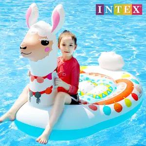 인텍스 큐트 라마 라이드온 튜브 57564 물놀이 수영용품  라운지대형튜브