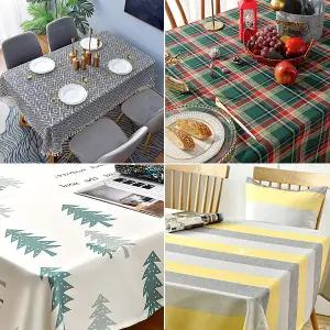 레이스 방수 식탁보 체크 테이블보 홈파티 북유럽 식탁매트 러너 2인용 4인용 6인용