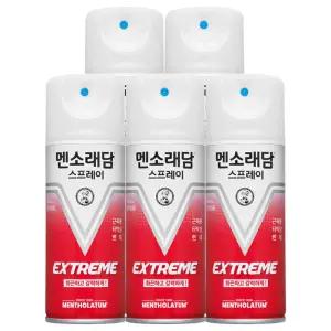 멘소래담 스프레이 익스트림 180mlx5개 핫타입 타박상 통증완화 뿌리는 에어파스
