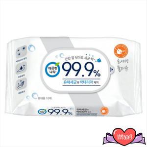 깨끗한나라 99.9% 손소독 물티슈 휴대용 10매 20팩 (200매)
