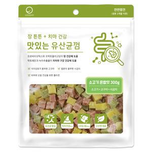 굿데이 맛있는 유산균껌 소고기혼합 300g 강아지간식