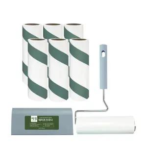 (아임테이프크리너 핸들+리필7개)돌돌이 테이프클리너