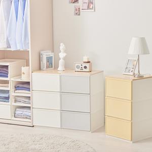 씨밀렉스 쌓아서 조합하는 래폴드 서랍장 400(L)_3단