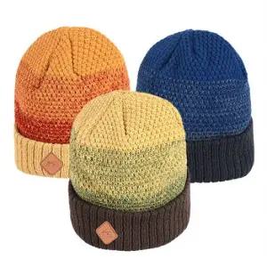 콜핑 공용 컬러배색 겨울 니트비니 등산모자