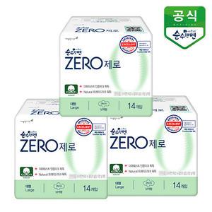 깨끗한나라 순수한면 생리대 제로/슈퍼가드 3팩 모음