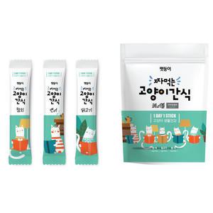 펫둥이 짜먹는 고양이 간식 3가지맛 30P, 참치,연어,닭