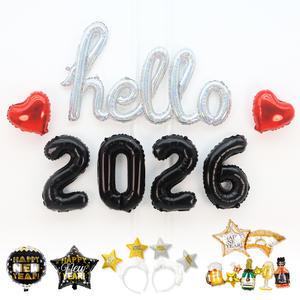 Hello 2026 새해 풍선세트 모음 신년회 연말파티 해피뉴이어