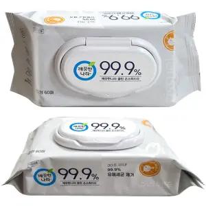 깨끗한나라 클린 손소독티슈 99.9% 캡 60매 X1개
