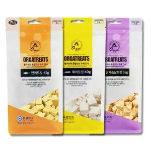 피어 올가트릿 동결건조 큐브형 간식 - 북어/연어/닭가슴살