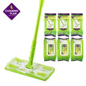 [퍼펙트클린] 표준형 청소밀대+정전기+물걸레 청소세트(9개월분)