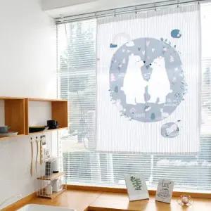 [텐바이텐][모모제작소]숲속연인 북유럽 코튼 가리개커튼 105x140