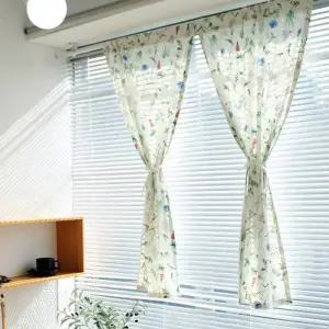 [텐바이텐][모모제작소]푸른정원 북유럽 린넨코튼 가리개커튼 64x128(2장)