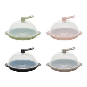 전자렌지용 플레이팅 원형접시 푸드커버 세트