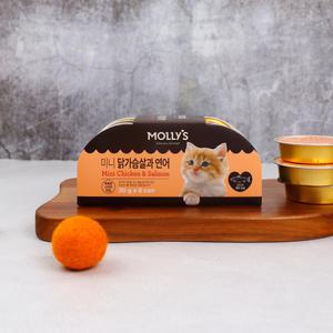 [몰리스] 미니 닭가슴살과 연어 30g 6개입