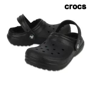 크록스 클래식라인드클로그 아동/여성 털슬리퍼 블랙 207010-060G