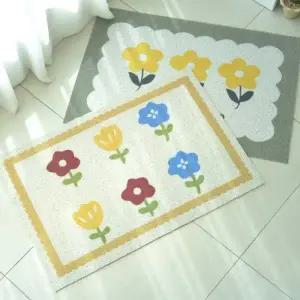 [텐바이텐]북유럽 디자인 플라워 코일 현관 바닥 발판 매트 미끄러방지
