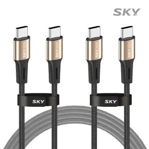 [2개입] 스카이 비트 멀티케이블/고속충전/아이폰/갤럭시/C타입