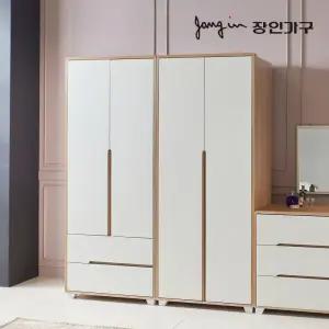 장인가구 시클리 화이트 1600옷장세트(착불)