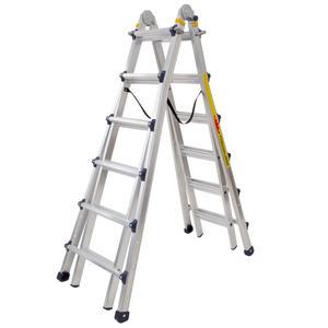 풍산 LS 사다리 6단 접이식 안전 PS-46 A형 전도방지대 알루미늄 산업용 가정 작업