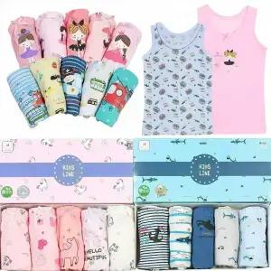 TRY 아동 삼각 팬티 5매입 순면 런닝 주니어 속옷 드로즈 사각 속바지 여아 남아