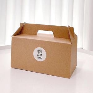 브라운와이드 (대) 큰 선물상자 크라프트 박스 중형 포장 베이글 쿠키 떡 기프트 답례품