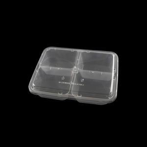 4칸 도시락 내열 포장 용기 T-1200FC 세트 투명 300개