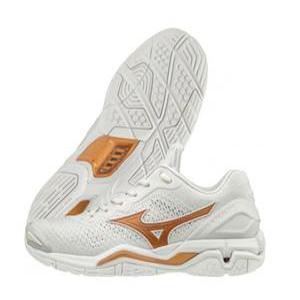미즈노 웨이브 스텔스 5 파스텔 화이트골드 남여공용 X1GB180052 배드민턴화 배구화 탁구화