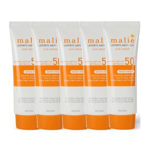 에코제이 안티유브이 워터프루프 톤업 레포츠 선크림 80g (SPF50+ / PA++++) 5개